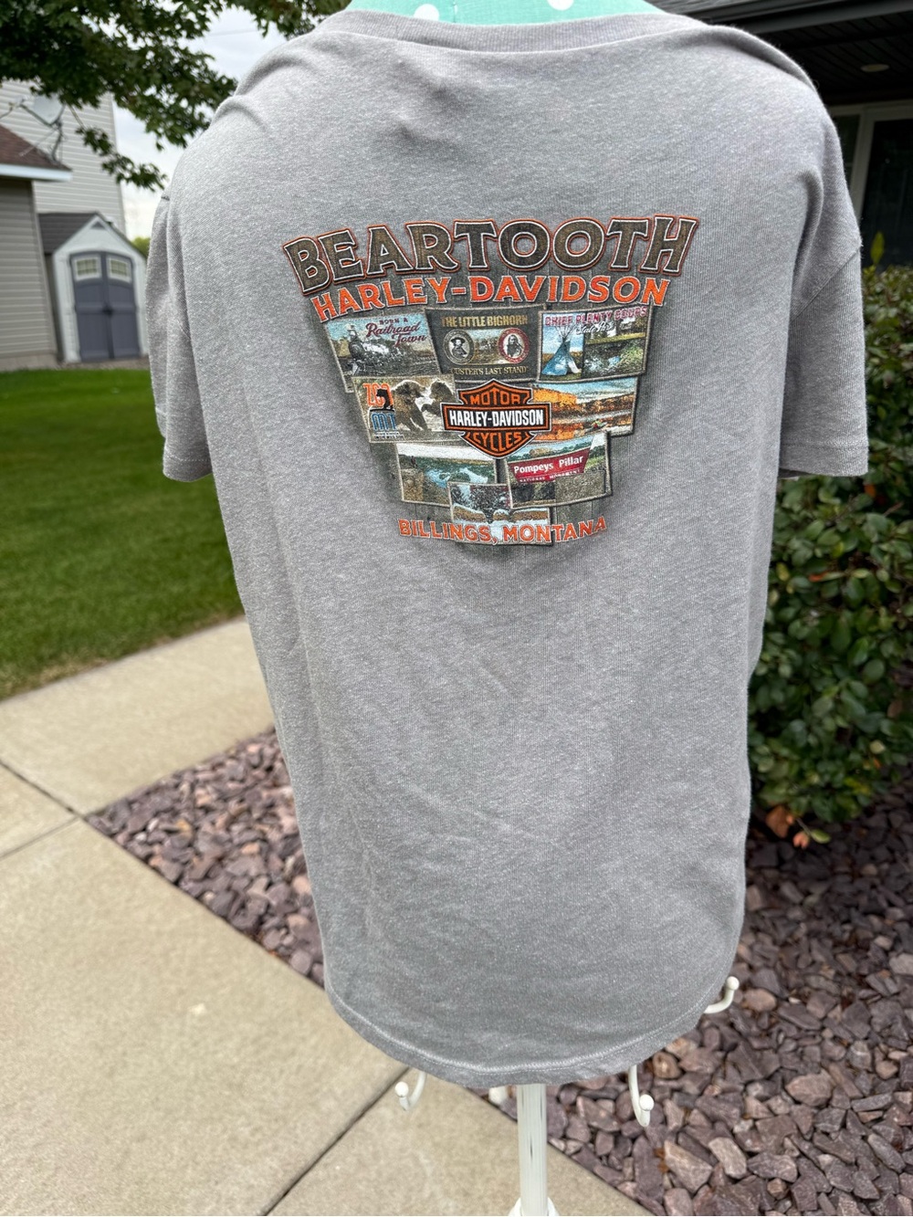 Harley-Davidson Beartooth Billings Montana Gray Graphic T-Shirt M - Picture 2 of 4